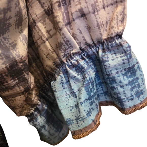 Plaid V-Neck Dress with Ruffle Sleeves Size 1X - Picture 6 of 8